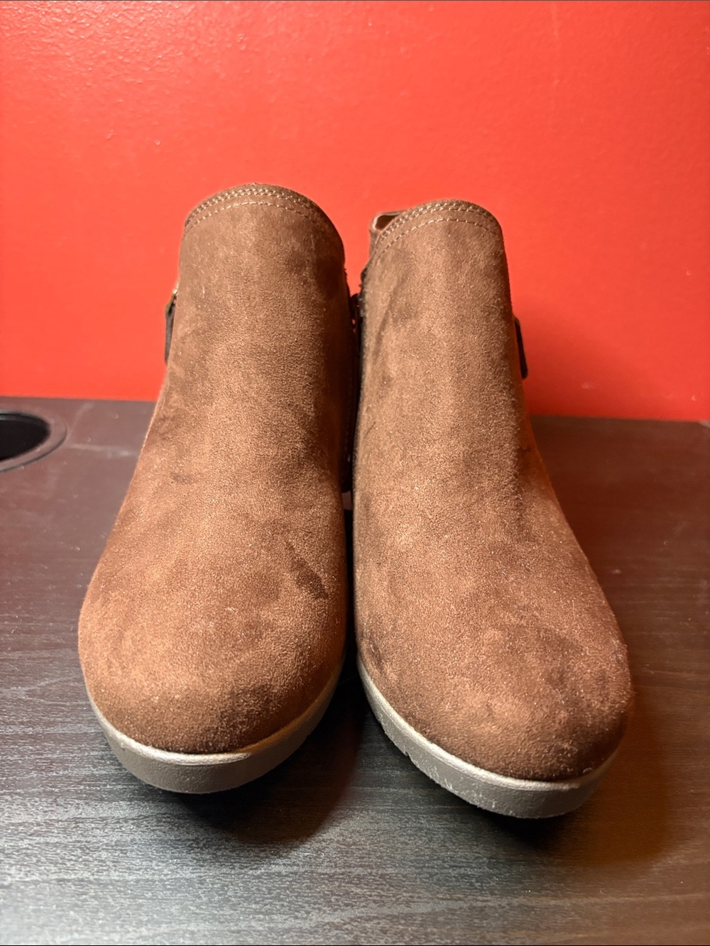 St. John's Bay Brown Suede Slip-On Clogs